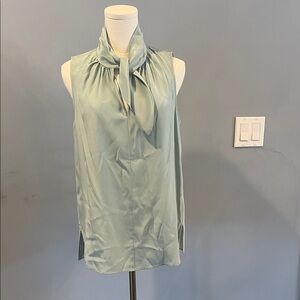 Lafayette 148 New York Mint Satin Blouse